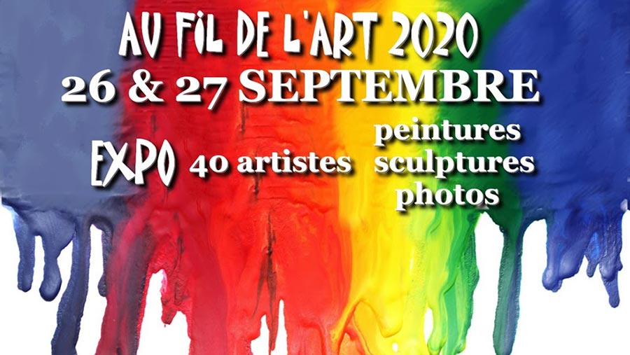 Affiche exposition au fil de l'art 2020 à Saint André de Seignanx (40)