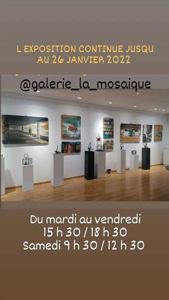 Exposition temporaire galerie Mosaïque à Saint-Jean janvier 2022
