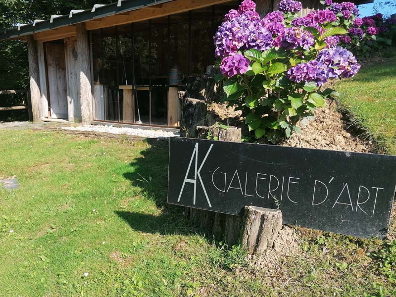 Galerie AK à Arbone: exposition et atelier Gilles Lavie et chambres d'hôtes