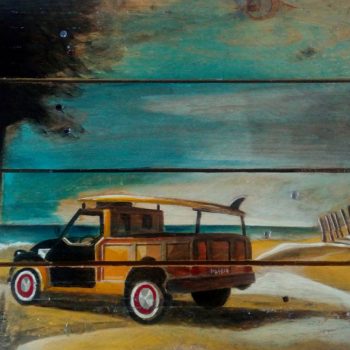 Jeep de surfeur par Gilles Lavie, artiste peintre