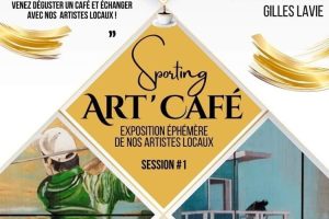 Affiche du Sporting Art'Café à Hossegor - exposition éphémères d'artistes locaux