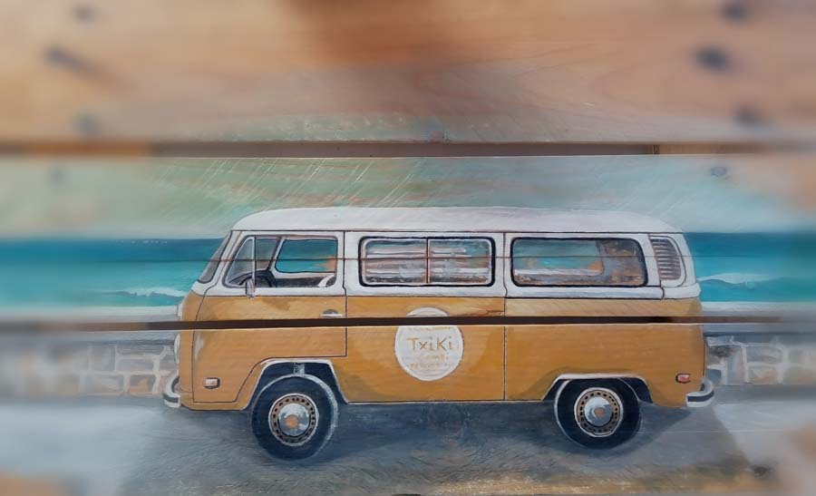 palette peinte van à Biarritz Gilles Lavie