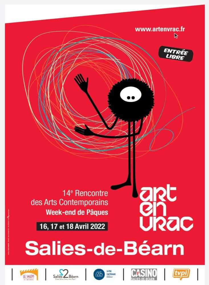 Affiche de l'exposition d'arts contemporains l'Art en Vrac de Salies du Béarn