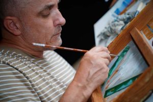 Galerie AK à Arbone: exposition et atelier Gilles Lavie et chambres d'hôtes