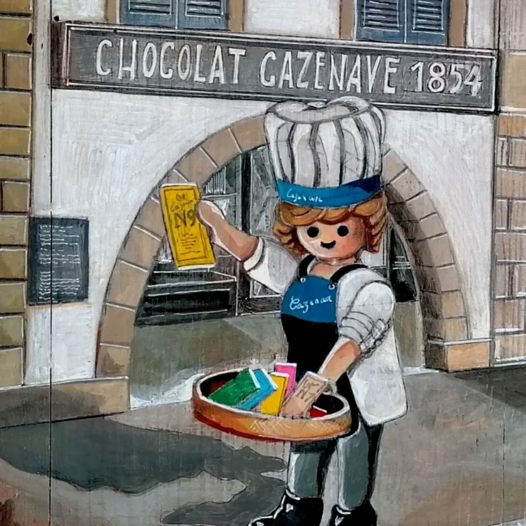 Peinture de la Série Playmobils pour la fête du chocolat