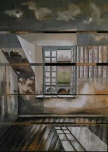 La fenêtre - peinture art urbain du Pays Basque par Gilles Lavie Artist