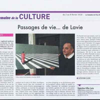 GillesLavie - Exposition Regina Biarritz_Février Mars 2018_Article de presse Semaine du Pays Basque