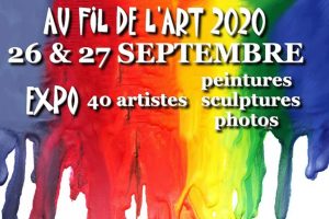 Affiche exposition au fil de l'art 2020 à Saint André de Seignanx (40)