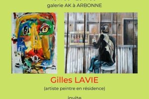 2ème édition samedi à l'AKampagneaffiche de l'exposition de Gilles Lavie à la galerie des chambres d'hôtes Antzika à Arbonne